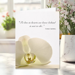 Orchid on White Sympathy Thank You Card