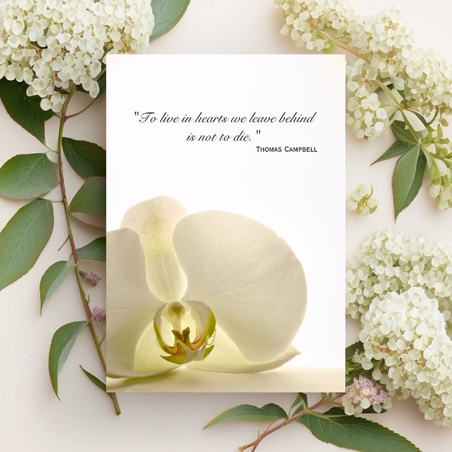 Orchid on White Thank You for Your Sympathy Card (Creator Uploaded)