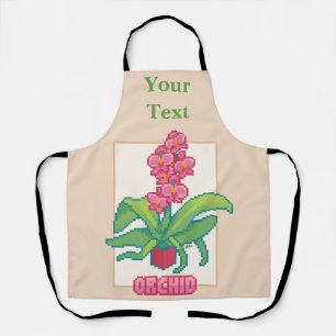 Orchid, Orchid, Pixel Art Apron