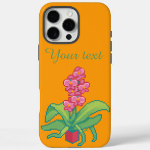 Orchid, Orchid, Pixel Art iPhone 16 Pro Max Case