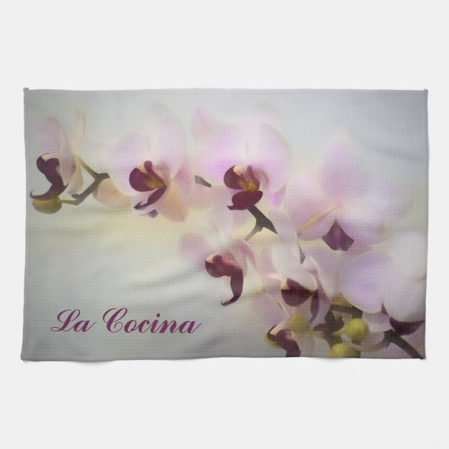 Orchid Photo Painting Kitchen Towel (Horizontal)
