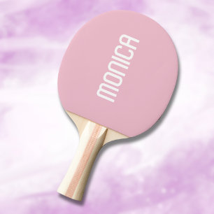 Orchid Pink Modern Name   Trendy Minimalist  Ping Pong Paddle