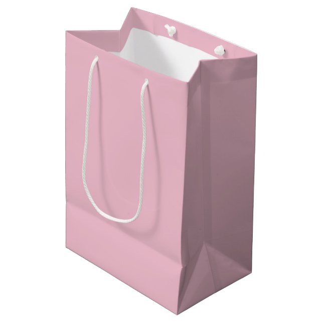 Orchid Pink Solid Plain Colour Medium Gift Bag (Front Angled)
