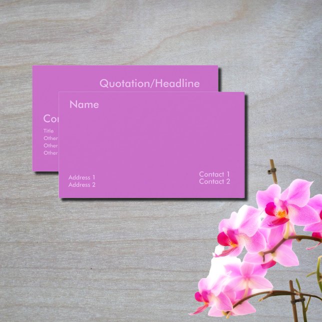 orchid pinkish purple business card (Creator Uploaded)