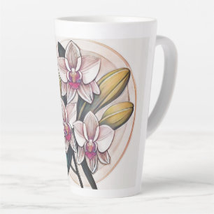 Orchid Plant Art Design Latte Mug