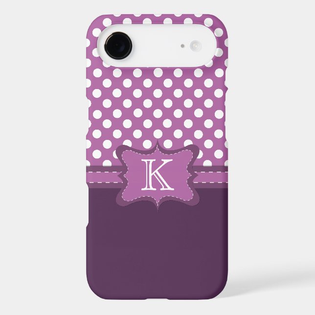 Orchid Polka Dot Monogram Samsung Galaxy S45 Case (Back)