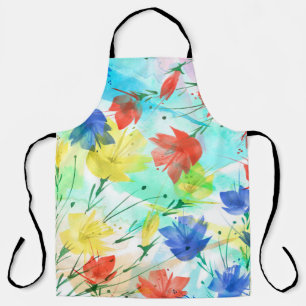 Orchid Poppy Peony Fashion Bouquet Apron