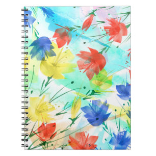 Orchid Poppy Peony Fashion Bouquet Notebook
