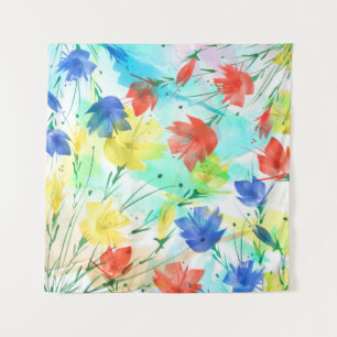 Orchid Poppy Peony Fashion Bouquet Tapestry