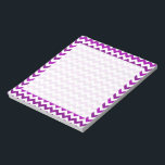 Orchid Purple Chevron White Notepad<br><div class="desc">This trendy,  girly design features a bright,  colourful orchid - purple chevron pattern in two alternating shades of fuschia / purple on a white background. It has a square,  semi-transparent space where you can jot down all your notes. It's a very pretty,  chic,  stylish design for her.</div>