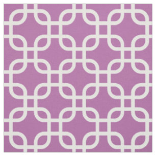 Orchid Purple Geometric Links Pattern Fabric