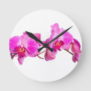 Orchid Round Clock