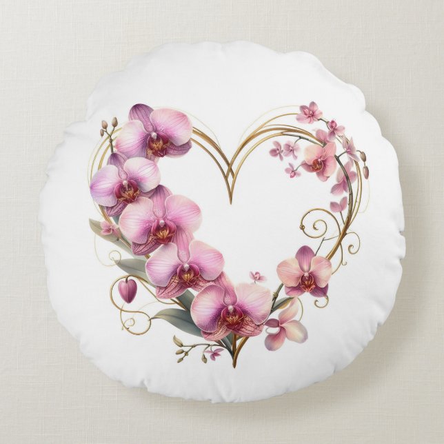 orchid round cushion (Front)
