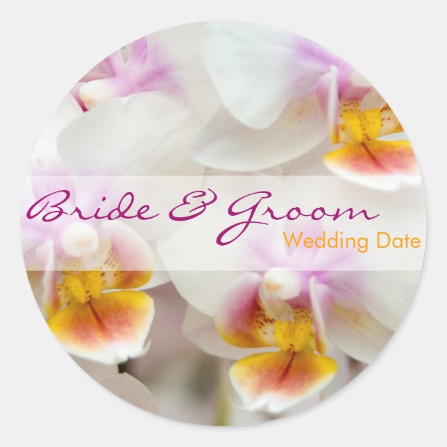Orchid • Save the Date Sticker (Front)