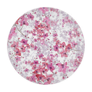 Orchid: singular red beauty. cutting board