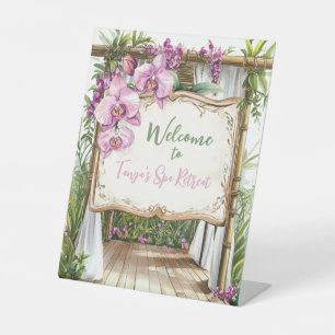 Orchid Spa Resort Welcome Pedestal Sign