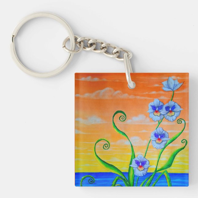 Orchid Sunset  Key Ring (Front)