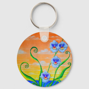 Orchid Sunset Key Ring