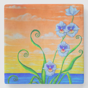 Orchid Sunset Stone Coaster