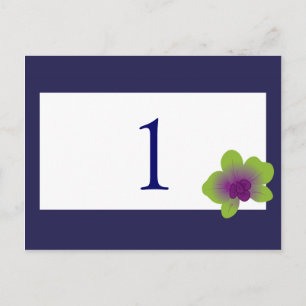 Orchid Table Number Postcard