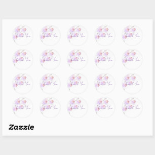 Orchid Thank You Stickers