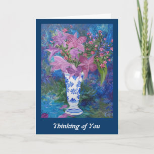 Orchid Thinking of you card