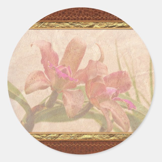 Orchid - Tickled pink Classic Round Sticker (Front)