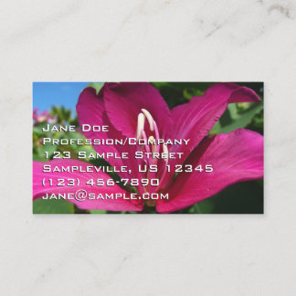 Orchid Tree Blossom Tropical Floral Business Card