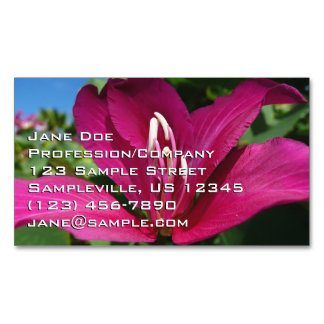 Orchid Tree Blossom Tropical Floral Magnetic Business Card