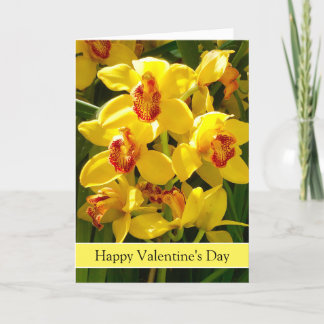 Orchid Valentine's Day Card w/ Victor Hugo Quote