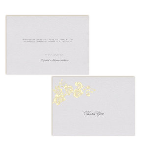Orchid Vows Ivory Formal Classic Wedding Thank You