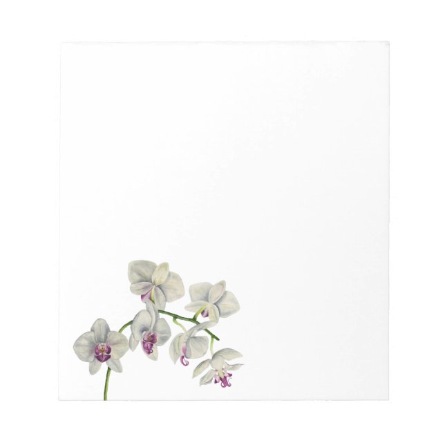 Orchid Watercolor Painting Notepad (Front)