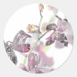 Orchid Wedding Envelope Seal