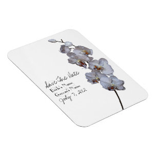 Orchid Wedding Save The Date Magnet