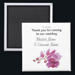 Orchid Wedding Souvenirs Keepsakes Giveaways Magnet<br><div class="desc">Click on our store 'Floral Collections' and see all the COLLECTIONS for matching printed material for our many beautiful floral wedding designs, including engagement, save the date cards, bridal shower & wedding invitations, seating plans, table cards, guest books, banners and ideas. . Souvenir gifts including favour boxes, keychains, magnets, cards,...</div>