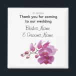Orchid Wedding Souvenirs Keepsakes Giveaways Magnet<br><div class="desc">Click on our store 'Floral Collections' and see all the COLLECTIONS for matching printed material for our many beautiful floral wedding designs, including engagement, save the date cards, bridal shower & wedding invitations, seating plans, table cards, guest books, banners and ideas. . Souvenir gifts including favour boxes, keychains, magnets, cards,...</div>