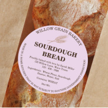 Orchid Wheat Cottage Law Sourdough Bread Label