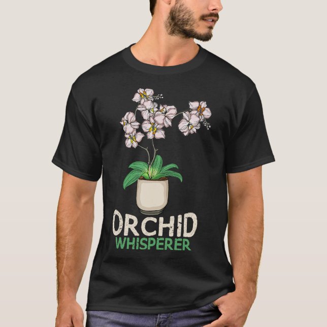 Orchid Whisperer Plant Lover Women Florist Orchid  T-Shirt (Front)