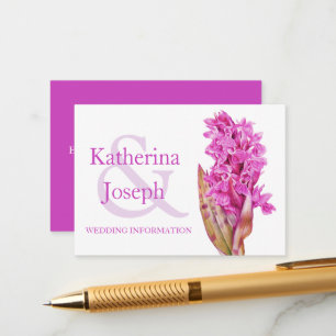 Orchid wildflower art wedding info enclosure card