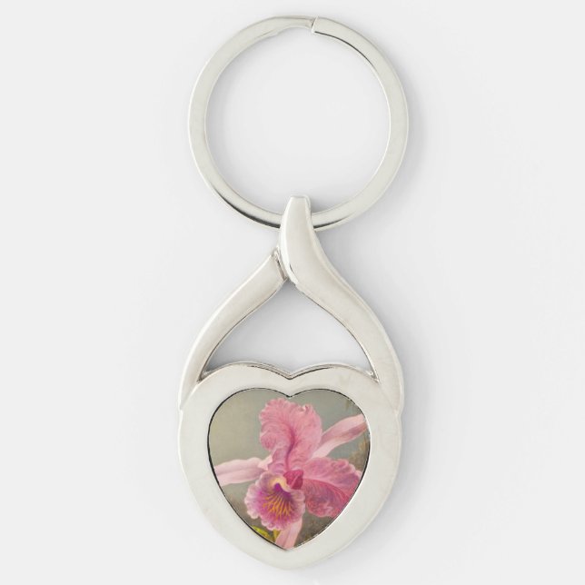 Orchid with Two Hummingbirds Heade Key Ring (Front)