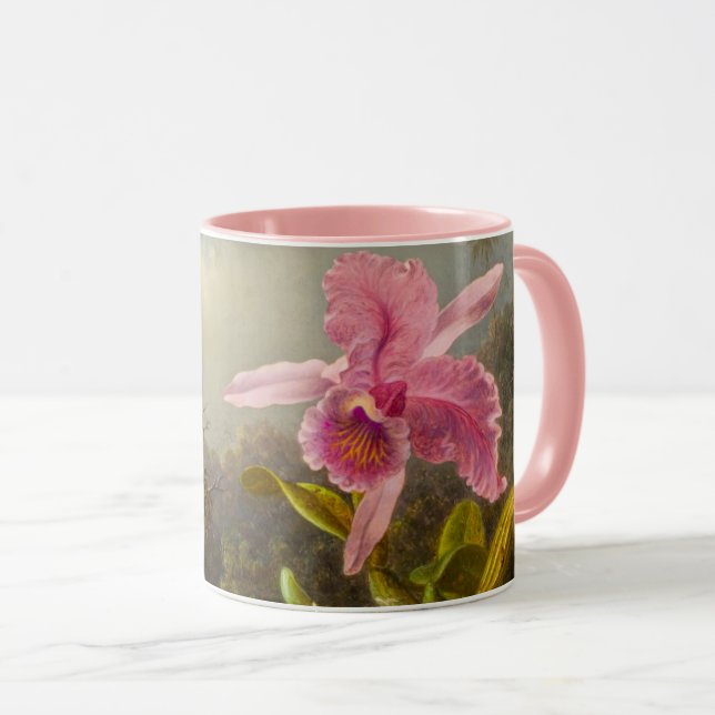 Orchid with Two Hummingbirds Heade Mug (Front Right)