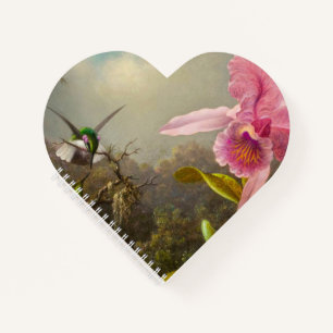 Orchid with Two Hummingbirds Heade Notebook