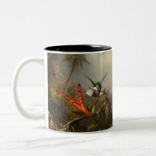 Orchid with Two Hummingbirds Heade Two-Tone Coffee Mug