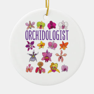 Orchidologist Orchid Lover Orchids Flower Garden Ceramic Tree Decoration