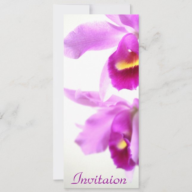 Orchids/ All-Occasion Personalised Invites (Front)