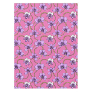 Orchids and chains, violet and pink tablecloth