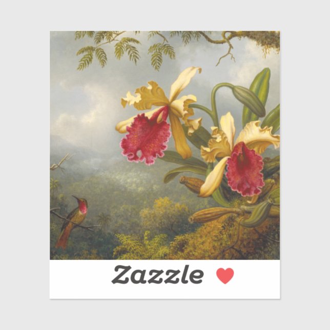 Orchids and Hummingbird Heade (Sheet)