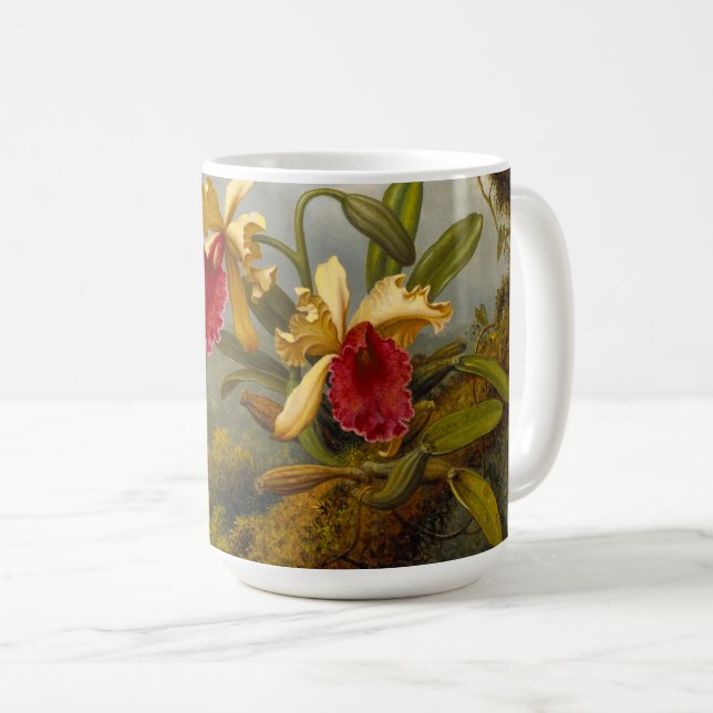Orchids and Hummingbird Heade Coffee Mug (Front Right)