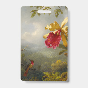 Orchids and Hummingbird Heade ID Badge