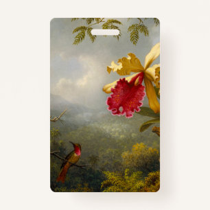 Orchids and Hummingbird Heade ID Badge